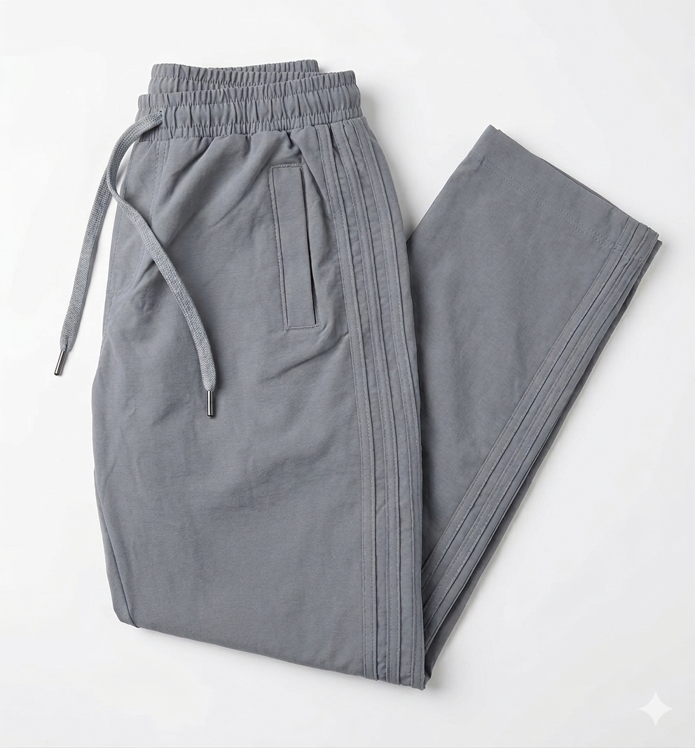 Men's straight-leg pant with side panel