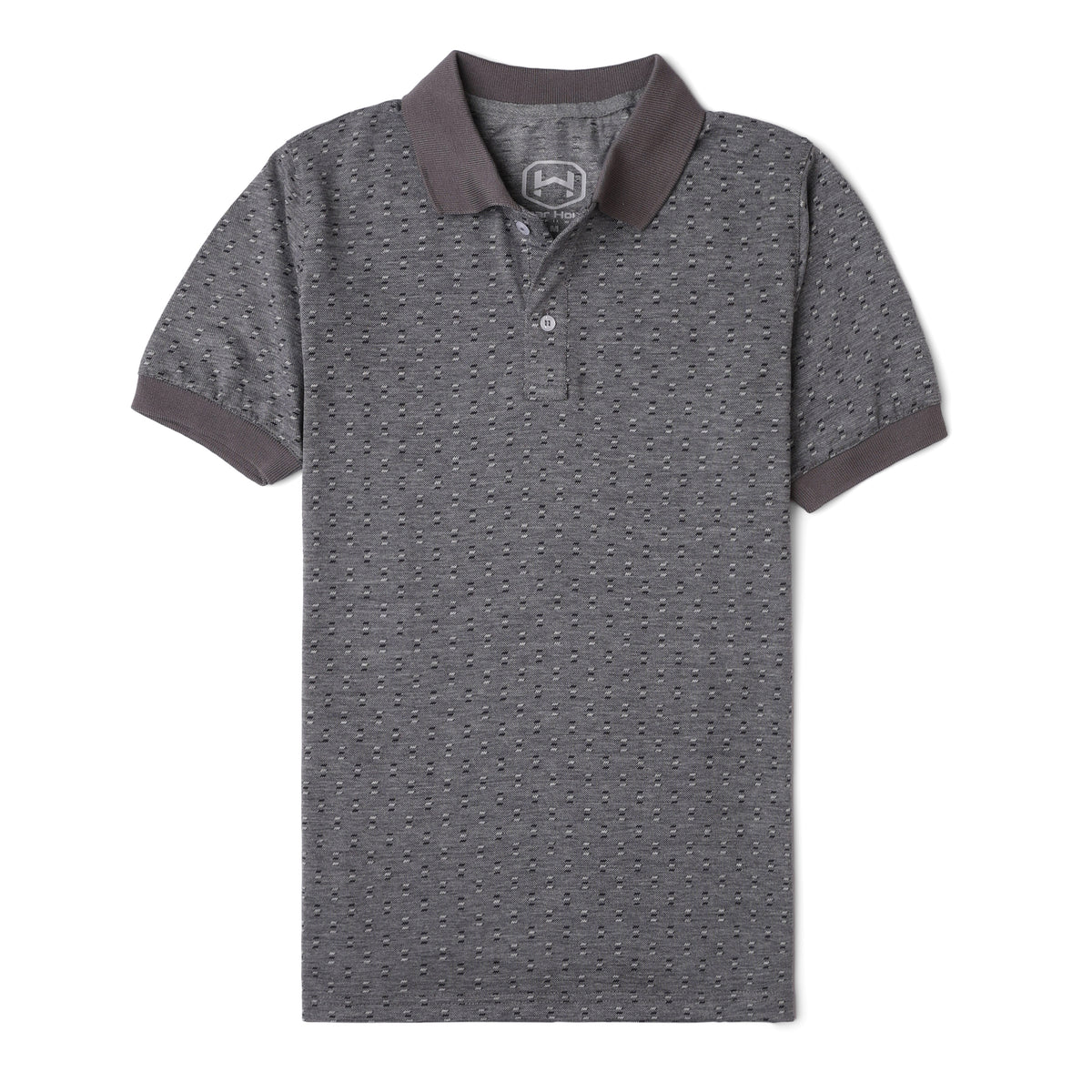 Textured Dotted Polo