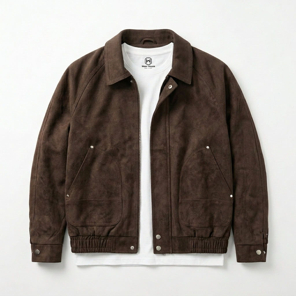 Plush leather jacket