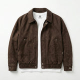 Plush leather jacket