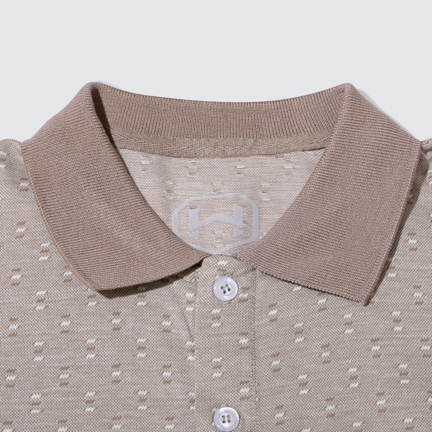 Textured Dotted Polo