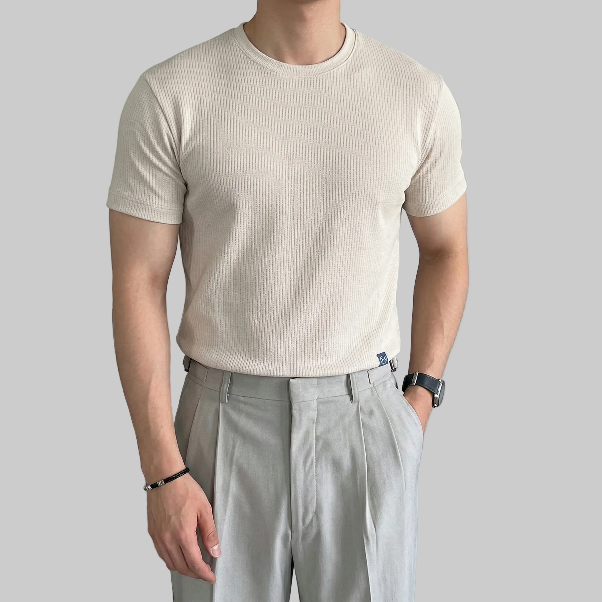 T-shirt Round Jacquard
