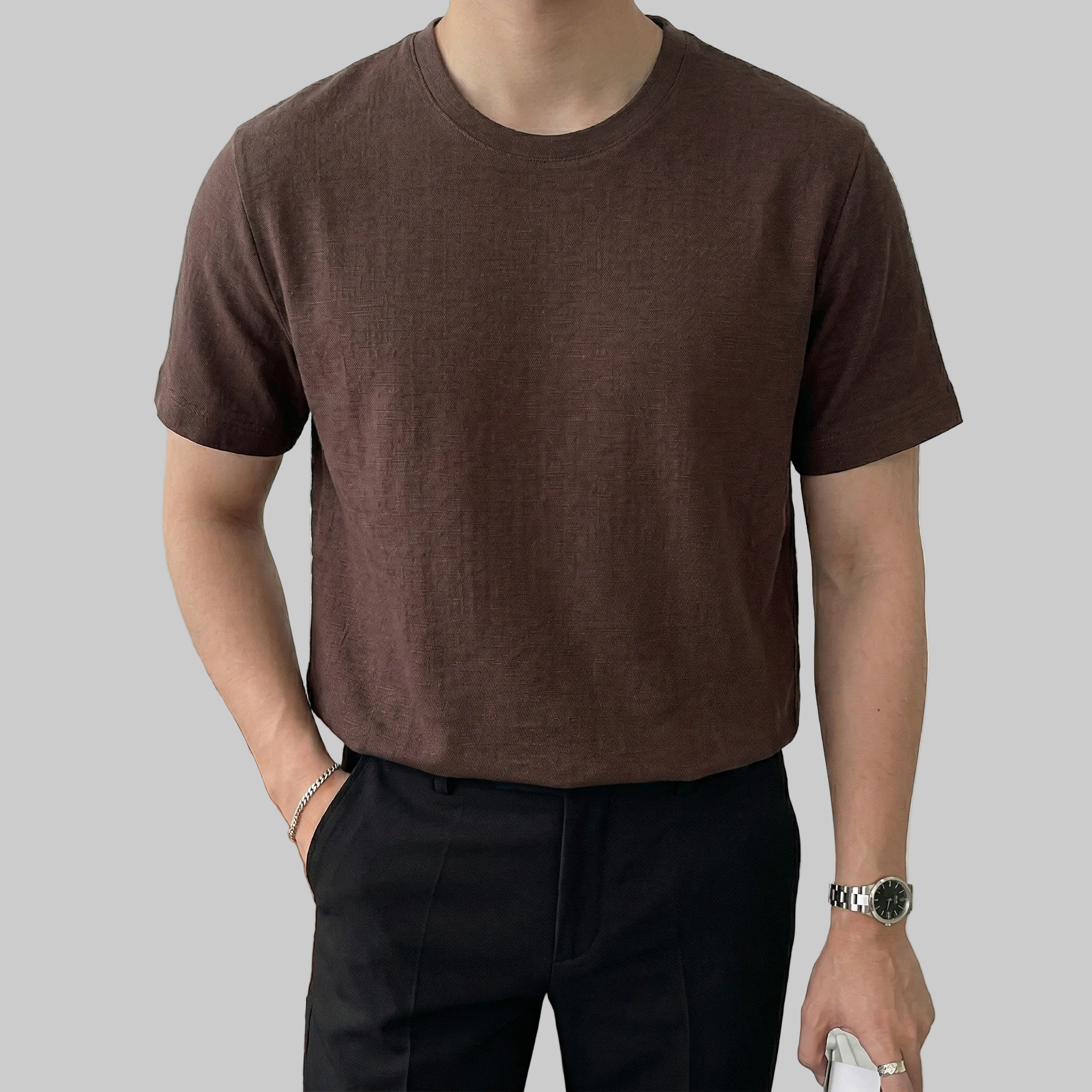 T-shirt Round Jacquard