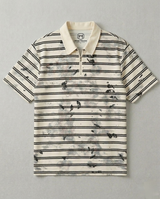 Oversize striped polo T-shirt