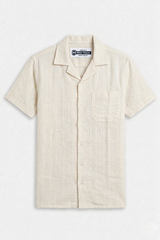 Short sleeves linen relaxed shirt