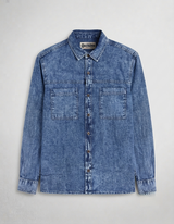 Box fit denim shirt
