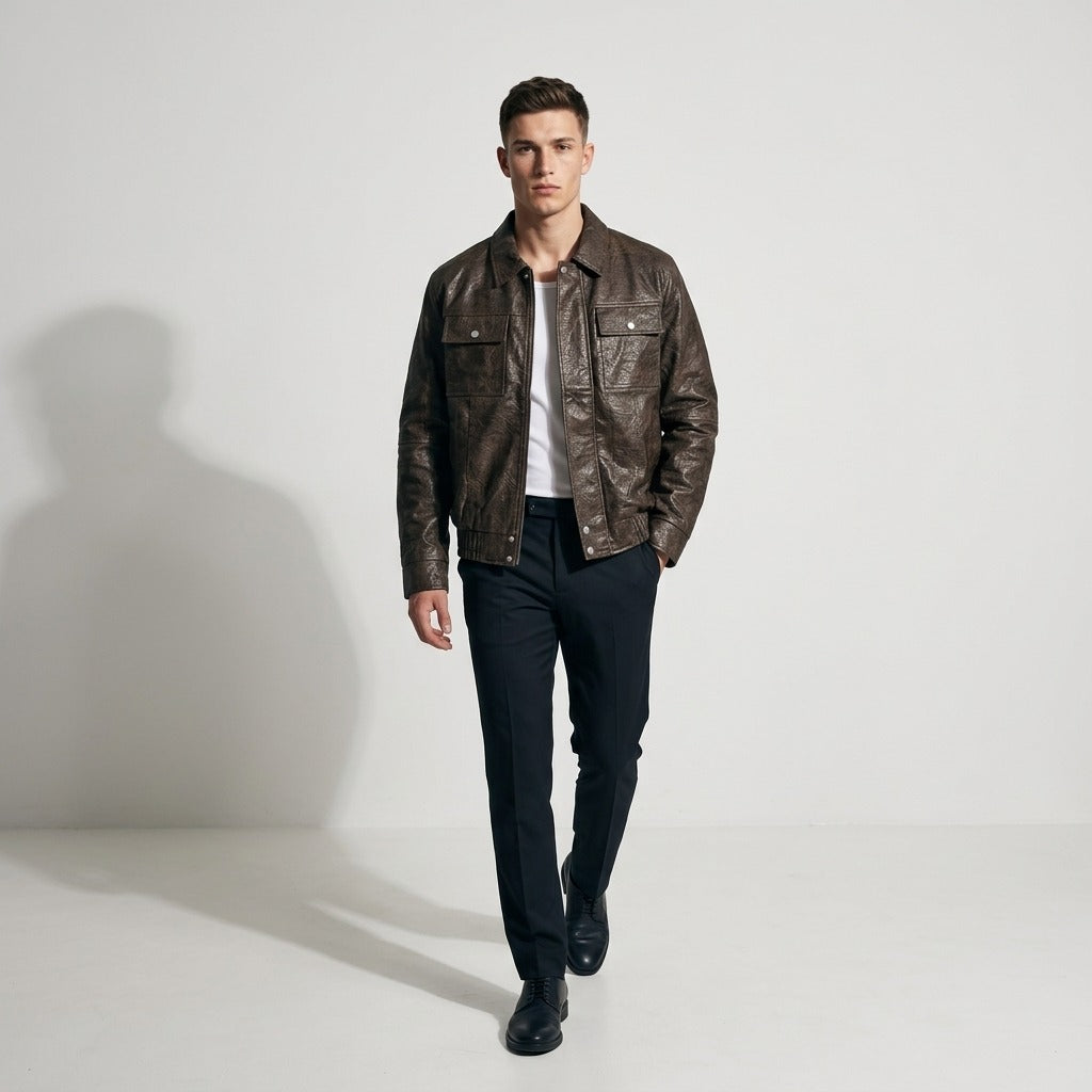 Lacoste leather jacket