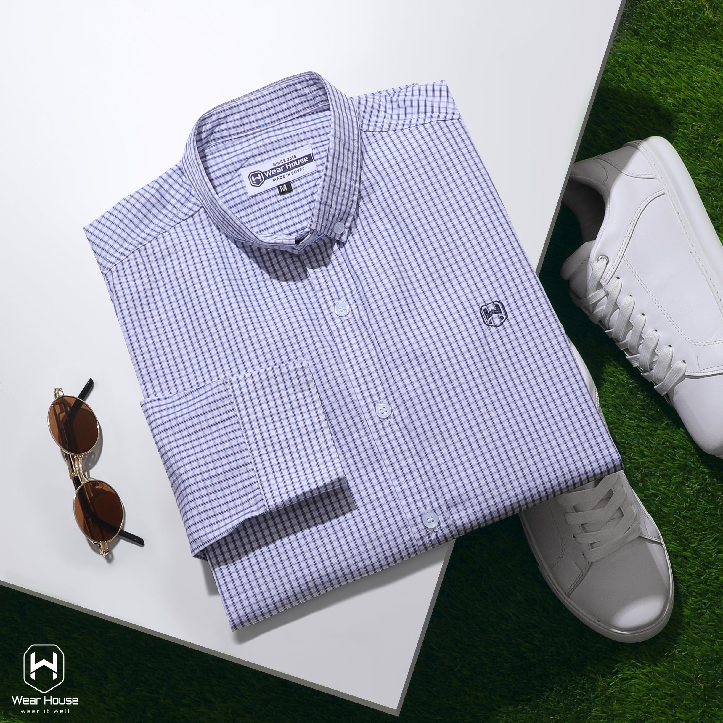 Plaid Shirt Mini Square